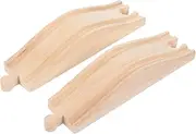 Train Track Accessories Wooden Toy Track Set Assembled for Boys and Girls Replacement Parts