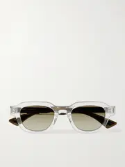 [SAINT LAURENT EYEWEAR] SAINT LAURENT EYEWEAR - D-frame Acetate And Silver-tone Sunglasses - Clear - One size One size Neutrals