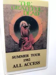 The Grateful Dead Backstage Pass 1982 Summer Tour Vintage Skeleton Plays Violin