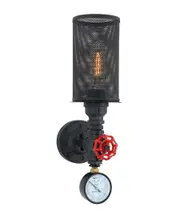 VENETO: Industrial Aged Iron Decorative Wall Light Single Head