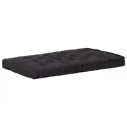 Pallet Floor Cushion Cotton 120x80x10 cm Black
