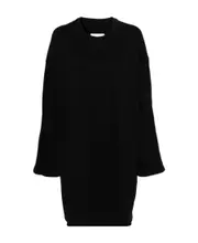 MM6 Maison Margiela Crewneck Sweatshirt Mini Dress XXS Black
