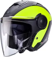 Caberg Soho Milano, open face helmet , color: Matt Black/Neon-Yellow , size: M