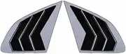 Car Rear Window Side Vent Shutter Louver Air Panel Cover Trim Compatible For Geely Zeekr 001 2021-2023 Black/Carbon Fiber Accessories(Black Style)