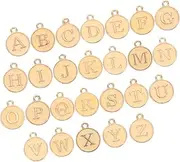 [Yardenfun] 26 Initial Letter Charms Double-sided Alphabet Jewelry Charms for Diy Necklaces