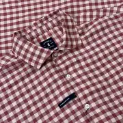 Men’s Johnnie-O Top Shelf WESTOVER Shirt LS Gingham Plaid Sz XL Currant Red $178
