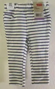NWT Levis Infant Girls Pull On Knit Leggings 24M Navy Stripe MSRP$28
