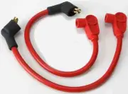 TAYLOR 8mm RED SPARK PLUG WIRES HARLEY FXR SUPER GLIDE FXRS FXLR LOW RIDER