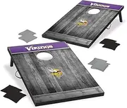 Wild Sports NFL Officially Licensed Football Cornhole Boards, 2' x 3' Grey MDF Wood Design Comes with 8 Corn Hole Bags in Team Colors, Great for Football Tailgates