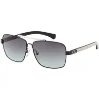 在飛比找Yahoo奇摩購物中心優惠-Calvin Klein- 帥氣太陽眼鏡（黑色+白腳）