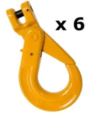 6 x 8mm Clevis Self Locking Hook G80 Alloy Steel Lifting 4x4 Chain Rigging