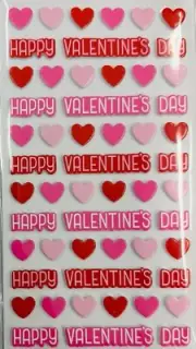 Pink & Red Foam Hearts Valentine's Day Stickers Planner Papercraft Crafts