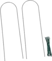 BAZEITFLOW Plant Climbing Flower Rack U-Shaped Plant Trellis Outdoor Indoor Use 2pcs Easy-Install Bow Stake Garden Flower Climbing Frame