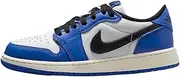 [Nike] Air Jordan 1 Low OG Wolf Grey Big Kids' Shoes (CZ0858-140, White/Game Royal/Sail/Black)