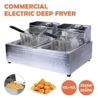 20L Electric Commercial Deep Fryer Twin Frying Basket Chip Cooker Kitchen 5KW