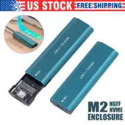 M.2 NGFF NVME SSD SATA to USB 3.2 Type-C Enclosure Case Converter Adapter USA