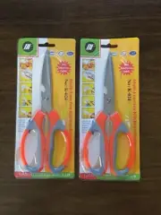 2 PAIR Sharp Scissors, Ultra Sharp Stainless Steel Kitchen Shears Multi Function