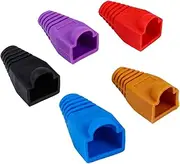 Angoily 100pcs Ethernet Network Cable Boots Cover for Connectors Prevent Cable Damage and Breakage Multi-Color Caps for Easy Identification and Maintenance