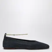 [MARIA LUCA] Navy blue denim Augusta ballerina 40 IT Blue