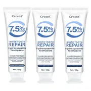 3PCS Hydroxyapatite Toothpaste for Advanced Enamel Protection, Refreshes Breath, Fluoride-Free Toothpaste for Sensitive Teeth
