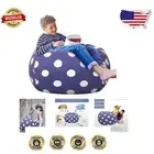 Durable Cotton Canvas Bean Bag Cover for Kids - Stuffed Animal Storage Solution