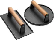 Burger Press, Smash Burger Press for Blackstone Griddle, Heavy Duty Cast Iron ro