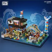 Loz LOZ Mini Blocks - Japanese Fish Stall Building Bricks Set 40 x 28 x 9.5cm