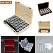 Coin Capsules Storage Box Holder Organizer Coins Display Collection Container US
