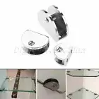 Zinc Alloy Glass Shelf Brackets DIY Bookcases Shelving Storage Clamp Bracket 1x