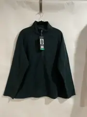 Eddie Bauer Pullover Womens XL Green Quarter Zip Outdoor Activewear Sportswear