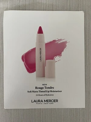 Laura Mercier Rouge Soft Matte Tinted Lip Moisturizer Sample Card 3 Shades