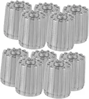 Alipis 10pcs Plastic Valve Stem Caps for Car Bike Tyres Airtight Seal Easy Install Wide Compatibility Grey