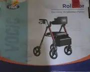 Red VOCIC Walkers for Seniors, Z21 Rollator Walker with Seat Supports 330lb, 8"