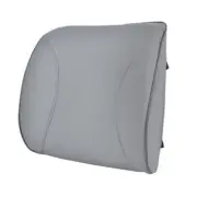Motor Trend Lumbar Support Car Seat Cushion High Density Foam Gray PU Leather