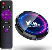 CHROX Android 13.0 TV Box,K98 Plus Tv Box 4GB+64GB RK3528 Quad Core CPU Smart TV Box Media Player Support USB 3.0/ 3D/ 4K/8K H.265/2.4G WiFi Set Top TV Box,2gb+16gb