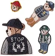 Bears Embroidered Patches for Clothing | Embroidered & Iron-On Cartoon Bear Patches - Sew On/Iron on Patches for Baby Kids Children Clothing Backpack Hat Shoes