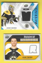 2021-22 Upper Deck UD Rookie Materials + Rookie Threads Jeremy Swayman
