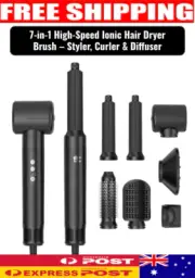 7-in-1 High-Speed Ionic Hair Dryer Brush – Styler, Curler & Diffuser