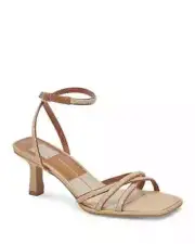 Dolce Vita Manji Braided Ankle Strap High Heel Sandals Women's 6.5 Brown/Natural