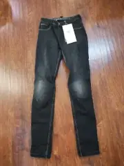 Shima Devon Lady Womens Armored Motorcycle Denim Jeans Black Size 24