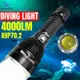 Puteer D51超亮潛水手電筒 潛水燈4000LM XHP70 LED 100M防水 水下多功能手電筒 强光潛水手電