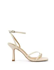 [Siren] Sprinkle Strappy Heels in Chalk