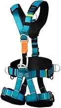 Full body safety harness belt for mountaineering,caving,rappelling,climbing harness with D-rings,fall arrest safety harnesses with thicken foam pad on waistband and leg loop