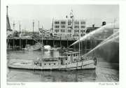 *WA. Postcard-"Firefighting Tug" (aka; Foss #18/Alice) **Puget Sound- {C21}-