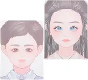 PHENOFICE 3D Realistic Makeup Practice Face Board Palette Face Paint Kit for Boys and Girls Adults Reusable Makeup Stencil Set