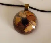 TACHYON ORGONE round NECKLACE PENDANT Picture Jasper