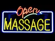 Open Massage 24"x20" Neon Sign Wall Store Bar Light Lamp With Dimmer