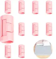 10 Pack Bed Sheet Grippers,Bed Sheet Clips with Two-Speed Adjustment,Sheet Holde