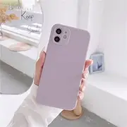 Ultra Thin Shockproof Silicone Square Phone Case for iPhone 12 11 13 Pro Max XS X On iPhone XR7 8 Plus SE 2020 Soft Cover,Pink Purple,for iPhone 14 Pro