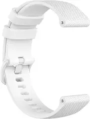 Silicone Wristband Replacement Sports Straps Bracelet intended for Garmin Venu, vivomove3, vivomove Luxe, vivomove Style, vivomove HR, vivoactive3 Music, forerunner245music/645music (White)